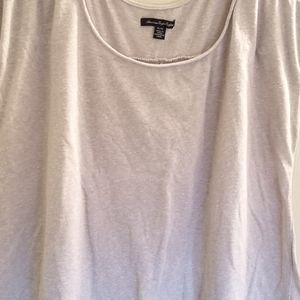 AEO xl oatmeal split-back yoga shirt
